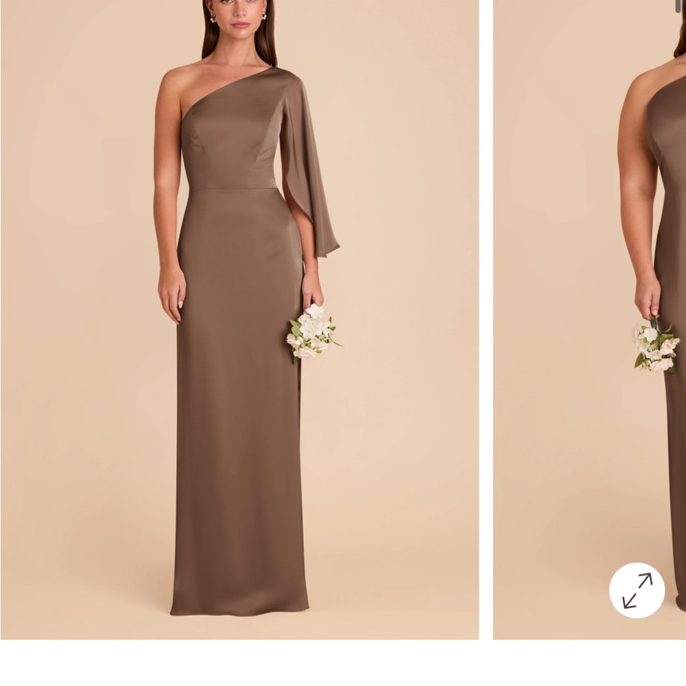 Birdy Grey One-Shoulder Taupe Dress